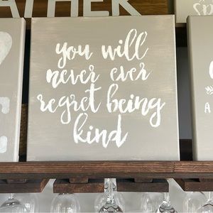 Shabby chic Handmade wall art painted canvas